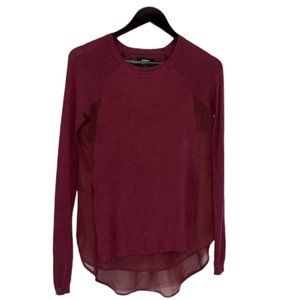 𝅺Rudsak Dionne Sweater/Top Sheer Back Burgundy size XS